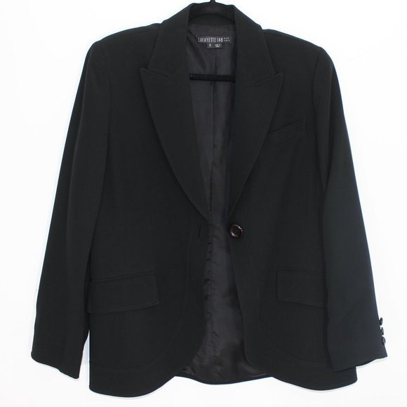 LAFAYETTE 148 NEW YORK Black Blazer 8 - Picture 1 of 7